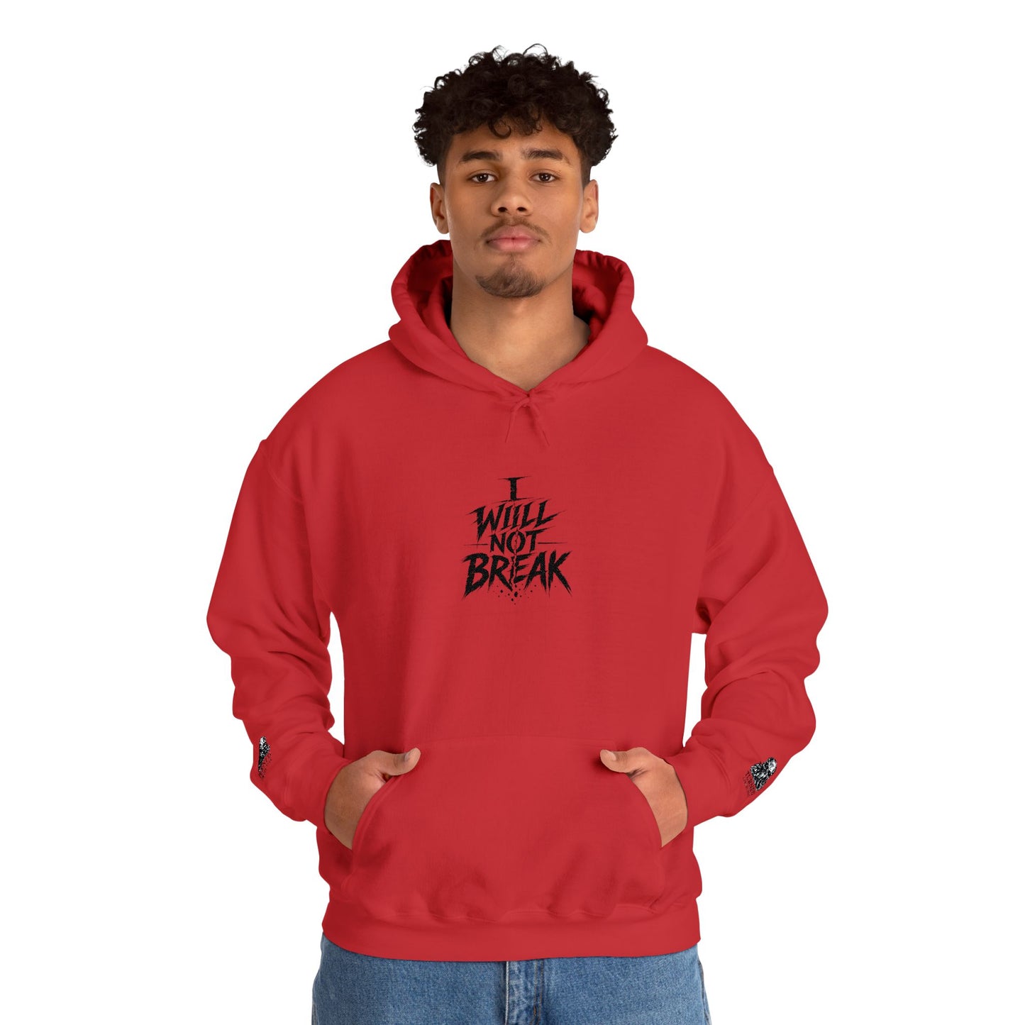 I will Not Break | Unisex Heavy Blend™ Hooded Sweatshirt Embroidered