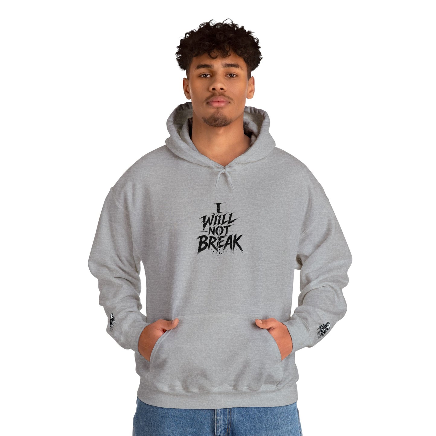 I will Not Break | Unisex Heavy Blend™ Hooded Sweatshirt Embroidered
