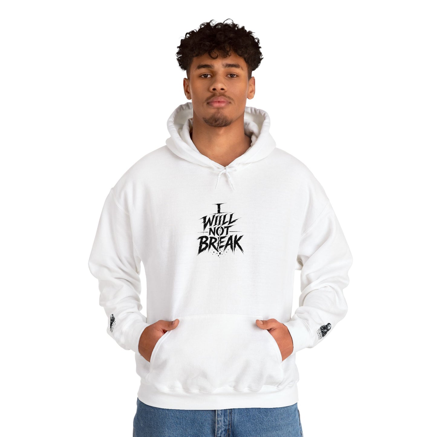 I will Not Break | Unisex Heavy Blend™ Hooded Sweatshirt Embroidered