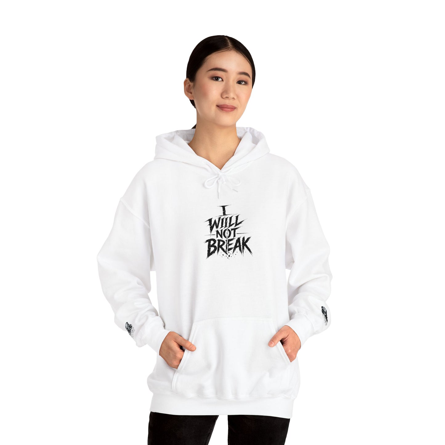 I will Not Break | Unisex Heavy Blend™ Hooded Sweatshirt Embroidered