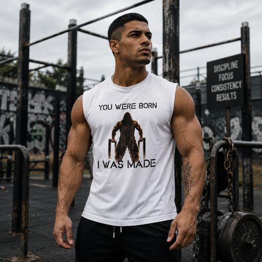 You Were Born I Was Made Muscle Tank — Hardcore Gym Streetwear