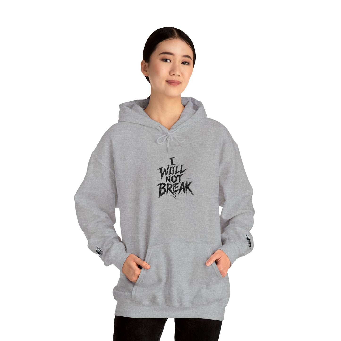 I will Not Break | Unisex Heavy Blend™ Hooded Sweatshirt Embroidered