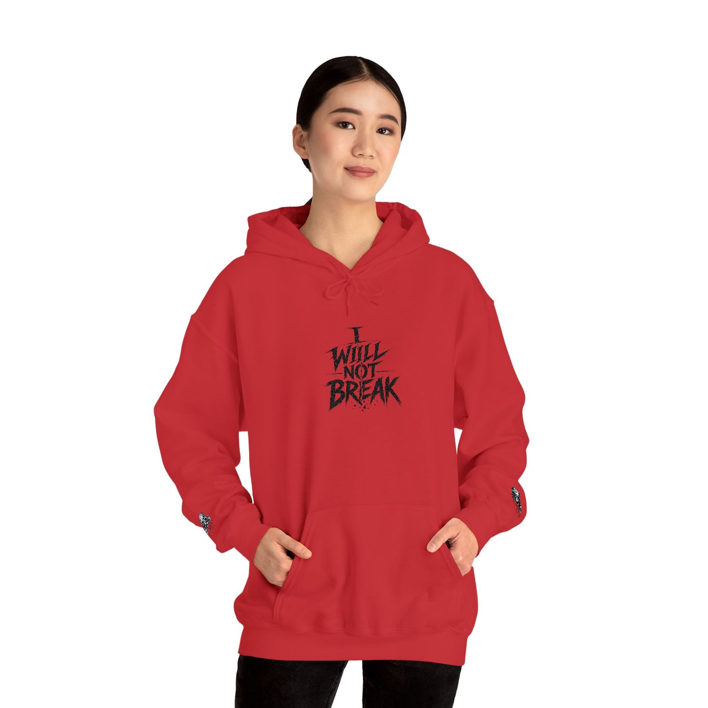 I will Not Break | Unisex Heavy Blend™ Hooded Sweatshirt Embroidered