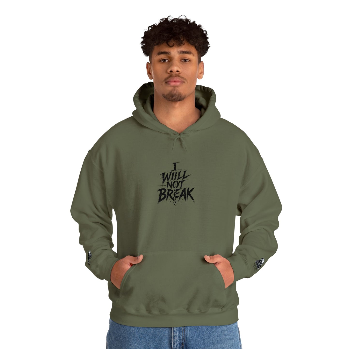 I will Not Break | Unisex Heavy Blend™ Hooded Sweatshirt Embroidered